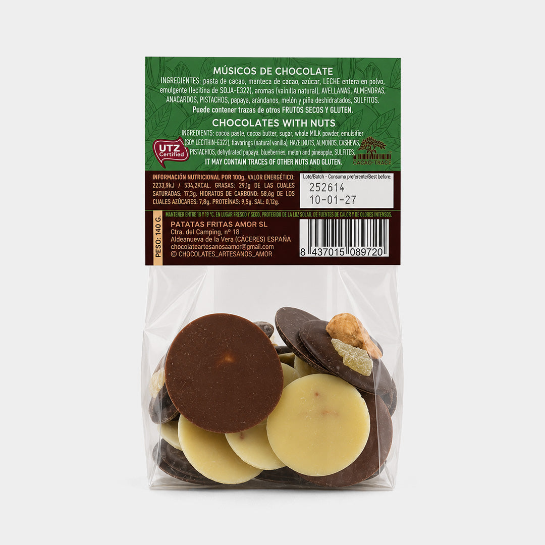 Bolsa de músicos con chocolate 140 g "Amor"