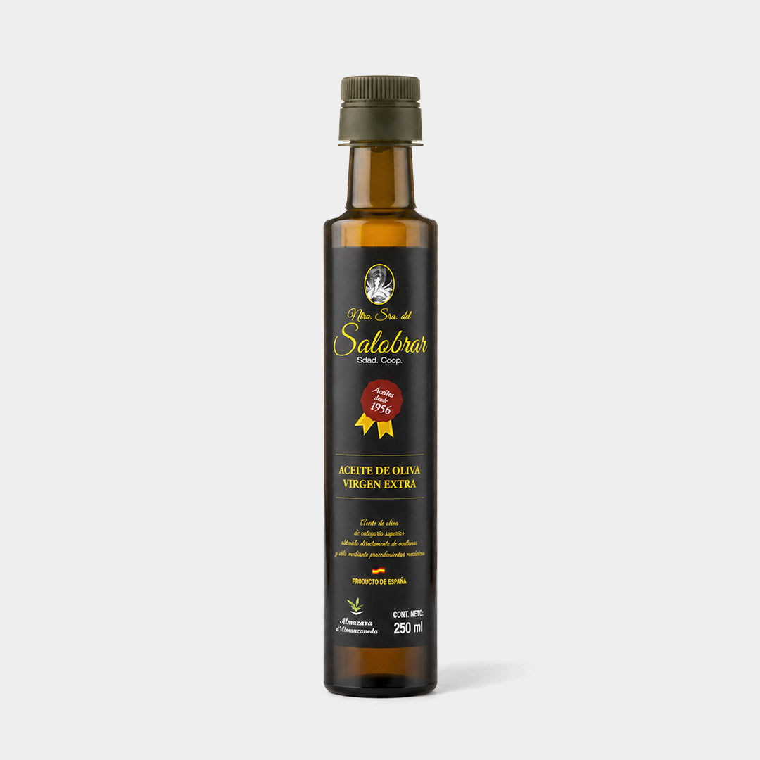 Botella de plástico irrellenable Aceite de Oliva Virgen Extra 250 ml "Nuestra Sra del Salobrar"