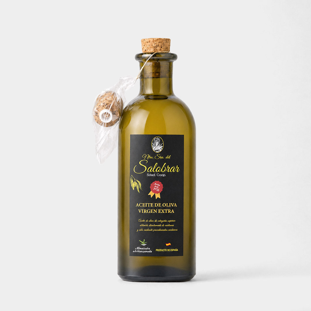 Botella de vidrio Aceite de Oliva Virgen Extra 500 ml "Nuestra Sra del Salobrar"
