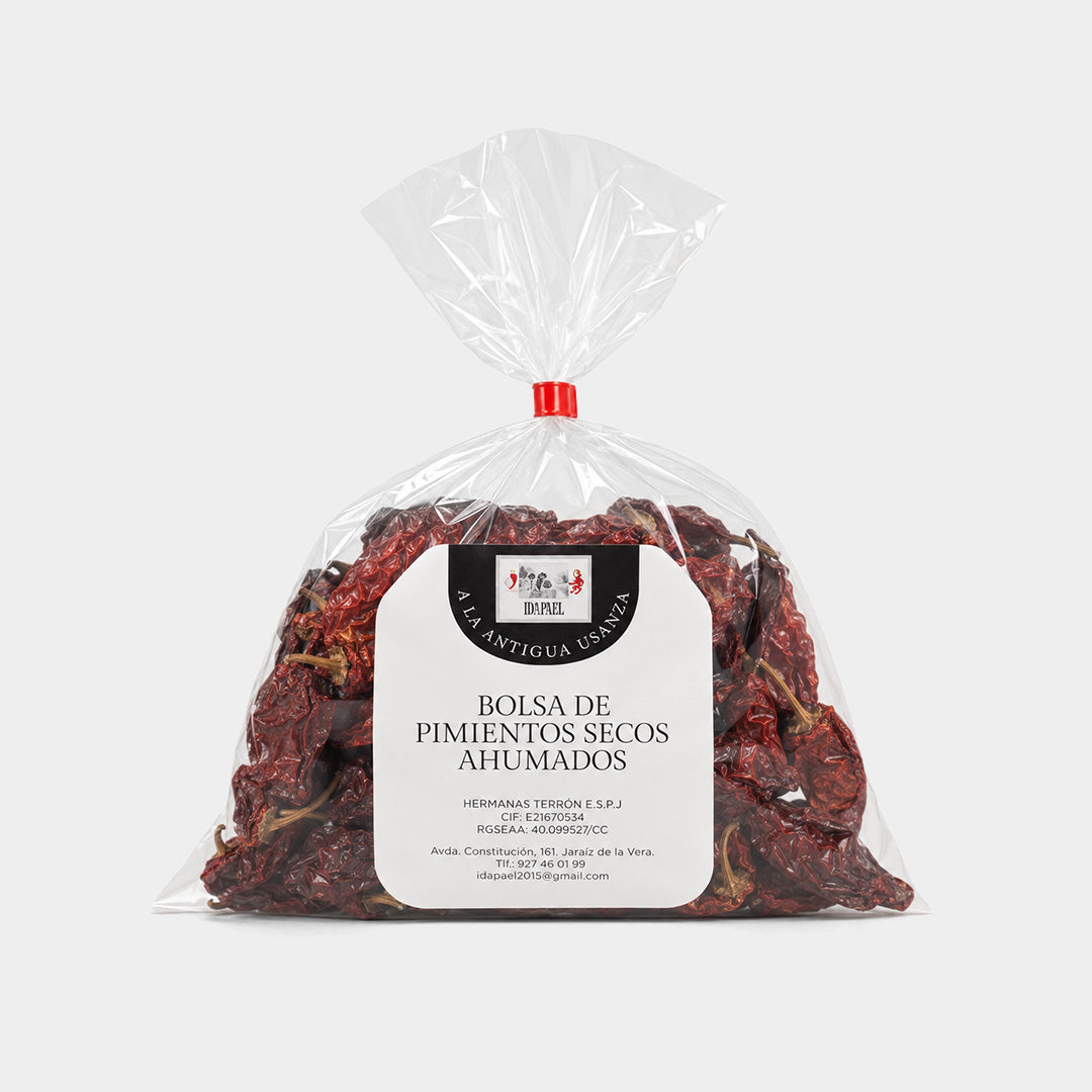 Bolsa de pimientos secos ahumados