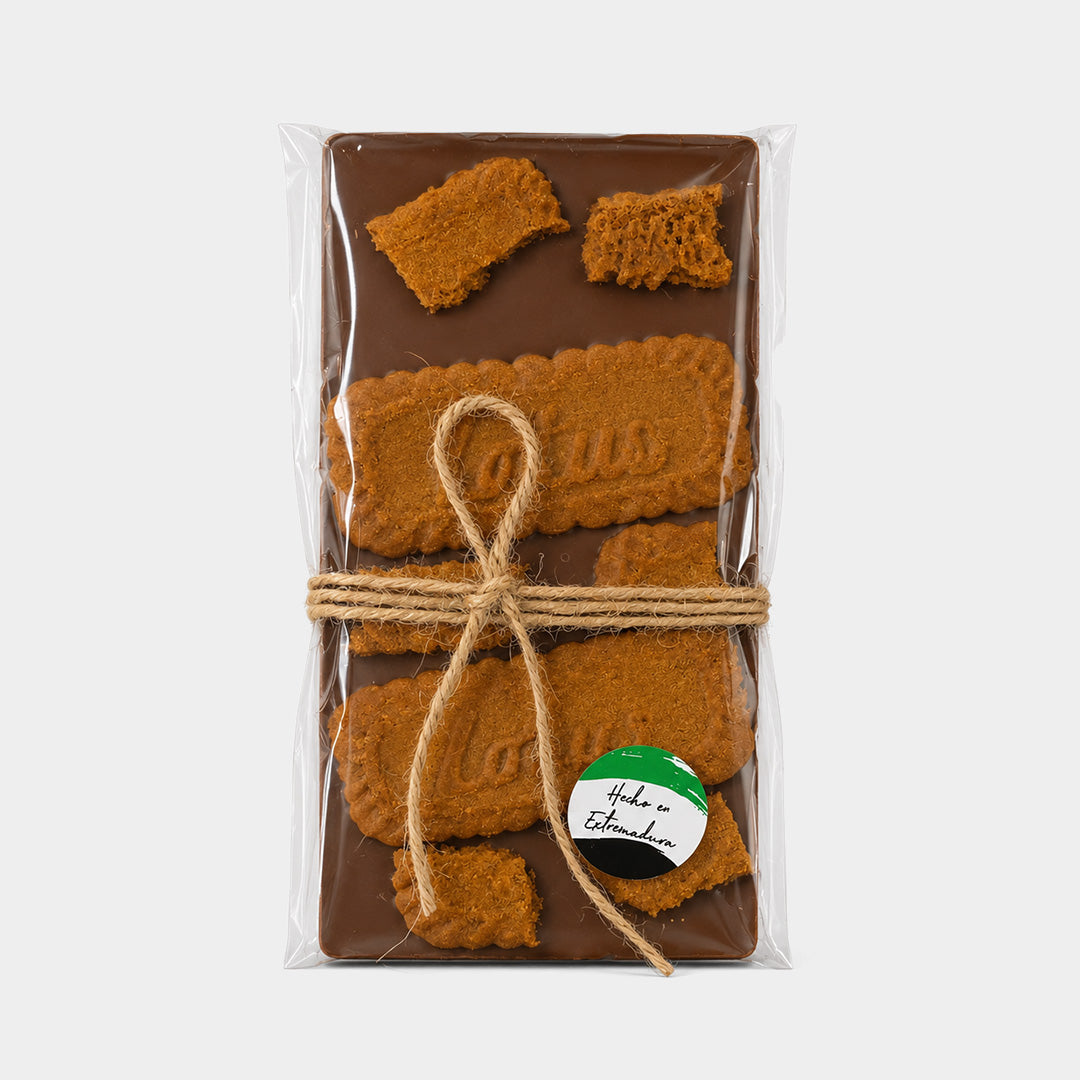 Tableta de chocolate con leche y lotus 110 g "Amor"