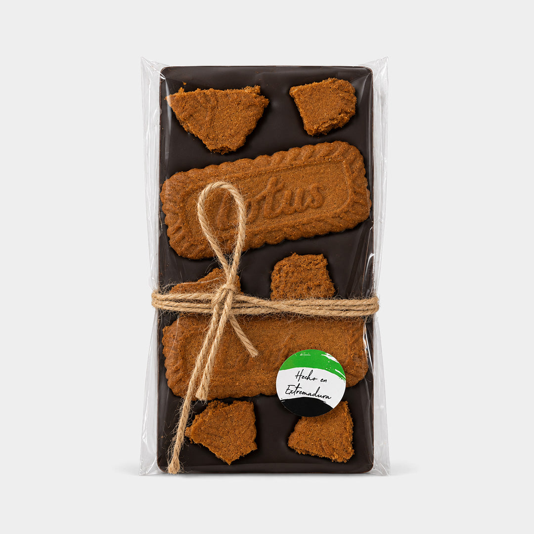 Tableta de chocolate negro y lotus 110 g "Amor"