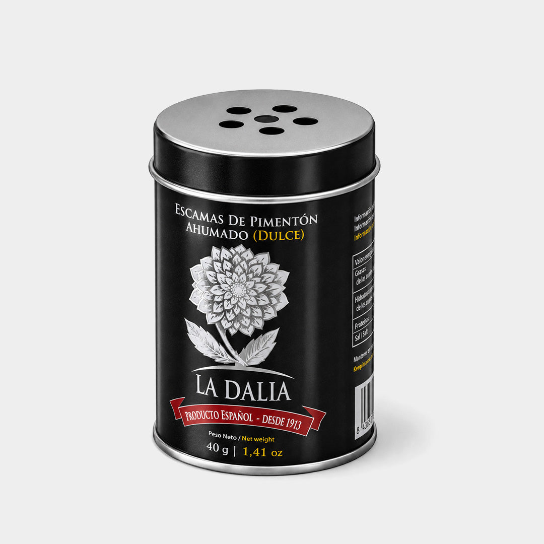 Lata de escamas de pimentón ahumado 40 g "La Dalia"