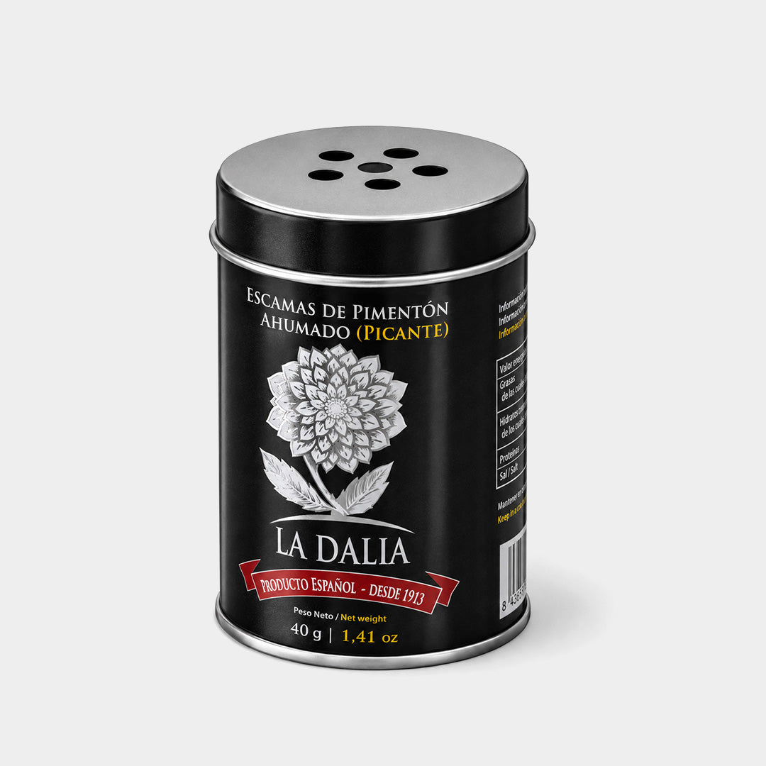 Lata de escamas de pimentón ahumado 40 g "La Dalia"