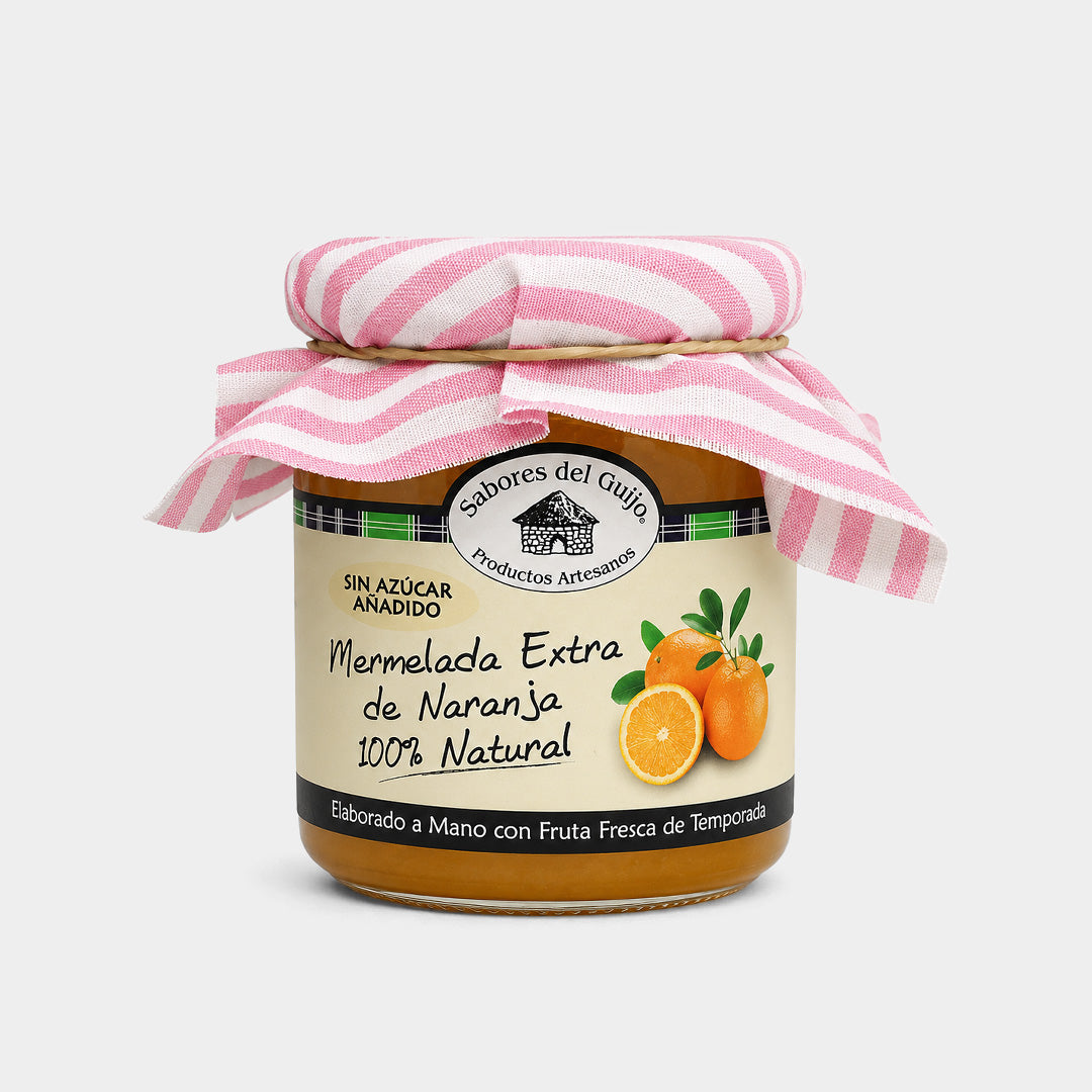 Tarro de mermelada de naranja sin azúcar 280 g "Sabores del Guijo"