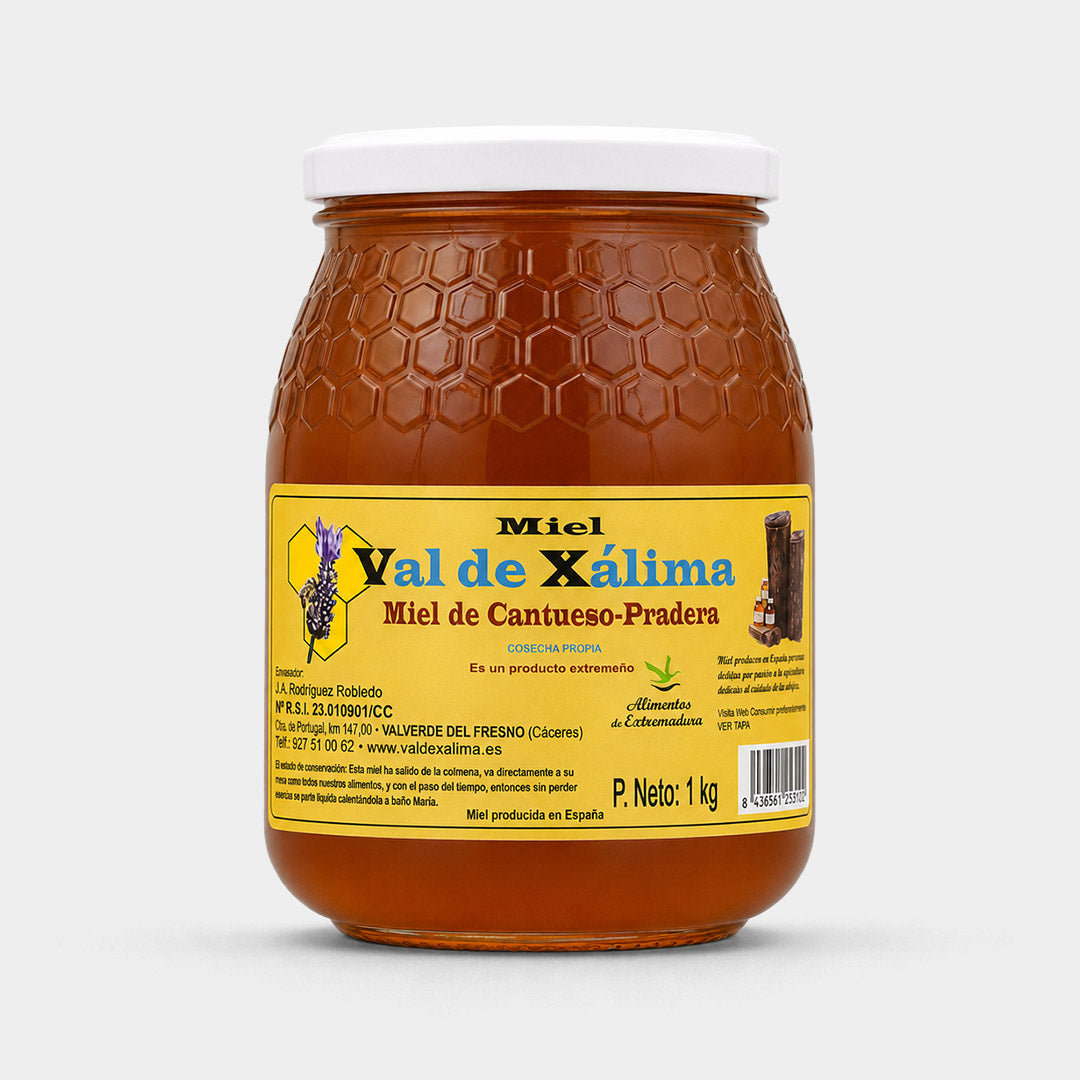 Tarro miel de cantueso-pradera 1 Kg "Val de Xalima"