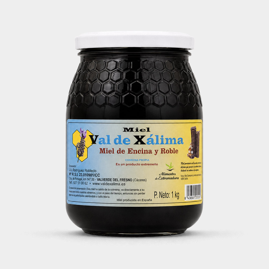 Tarro miel de encina y roble 1 Kg "Val de Xalima"
