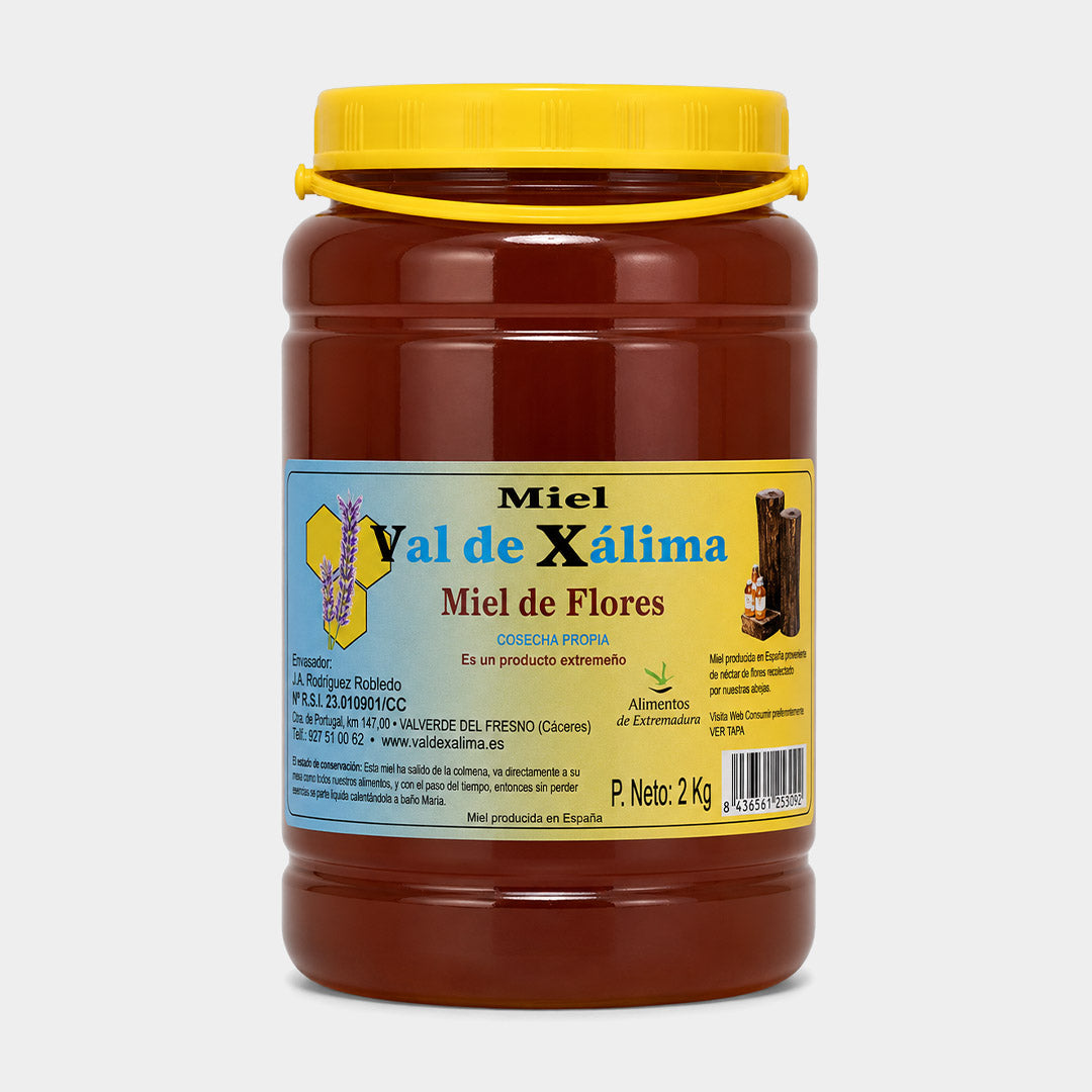 Garrafa miel de flores 2 Kg "Val de Xalima"